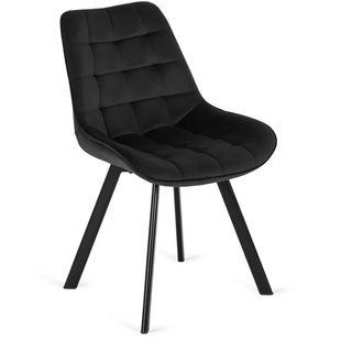 Стілець оксамитовий MEBEL ELITE RICK Velvet Чорний жива фотографія