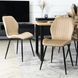 Стул бархатный MEBEL ELITE LILAC Velvet Беж/черный