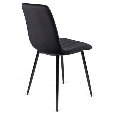 Стул бархатный MEBEL ELITE IBIS Velvet, Черный реальная фотография