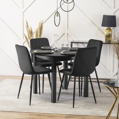 Стул бархатный MEBEL ELITE IBIS Velvet, Черный реальная фотография