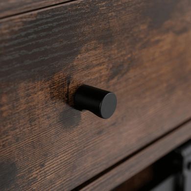 Комод MEBEL ELITE COLE 70 рустикальний дуб/чорний жива фотографія