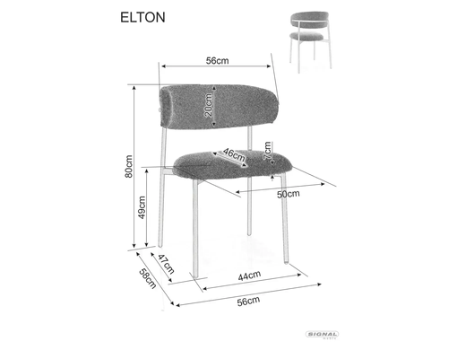 Стілець ELTON II Signal Беж/дуб жива фотографія