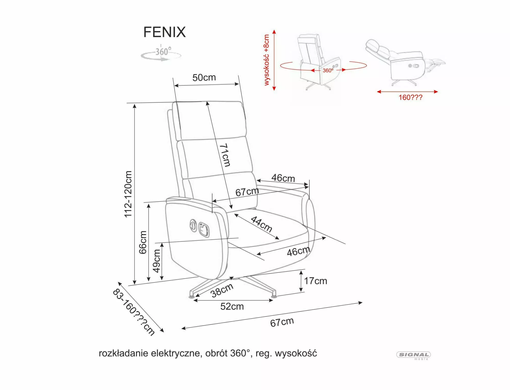Кресло раскладное FENIX RAVEN Signal Капучино реальная фотография