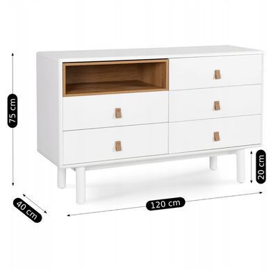 Комод MEBEL ELITE NAOMI Білий жива фотографія