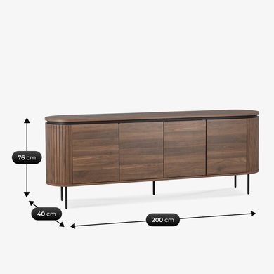 Комод MEBEL ELITE BECK 200 Горіх жива фотографія
