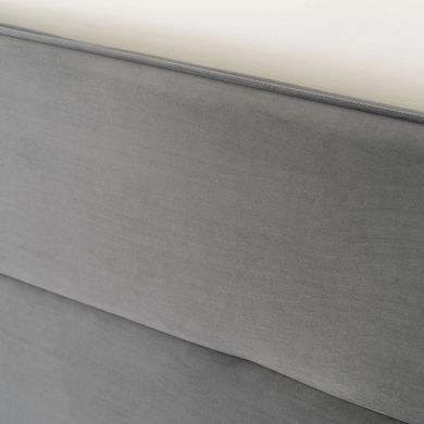 Ліжко оксамитове MEBEL ELITE BOND Velvet 160x200см Сірий жива фотографія