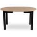 Комплект стіл MEBEL ELITE HARRY 102(142)х102 см дуб Artisan/чорний, та 4 чорних стільців BARI