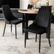 Комплект стіл MEBEL ELITE HARRY 102(142)х102 см дуб Artisan/чорний, та 4 чорних стільців BARI