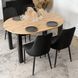 Комплект стіл MEBEL ELITE HARRY 102(142)х102 см дуб Artisan/чорний, та 4 чорних стільців BARI