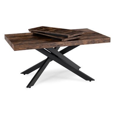 Стіл розкладний MEBEL ELITE HAMPTON 160(240)х90 см Дуб рустик жива фотографія