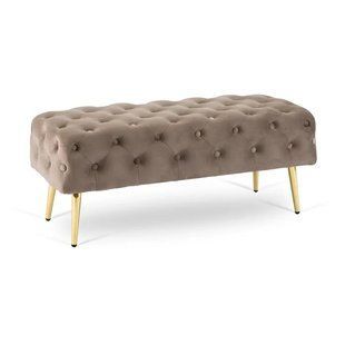Лава оксамитова MEBEL ELITE VERA Velvet Бежевий жива фотографія
