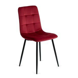 Стілець оксамитовий MEBEL ELITE PERU Velvet, Бордовий жива фотографія