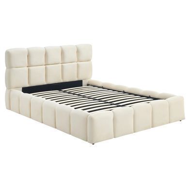 Ліжко двоспальне MEBEL ELITE MURACJA 140x200 см Кремовий жива фотографія