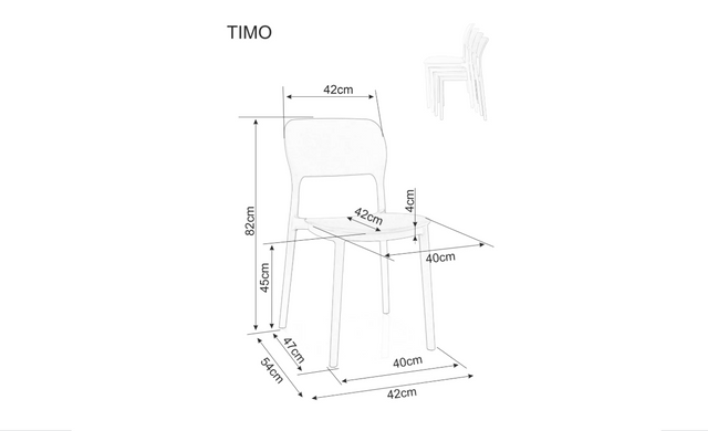 Стілець TIMO Signal Беж жива фотографія