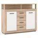 Комод MEBEL ELITE BLAGO MIDI B 120 дуб сонома/білий