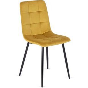 Стілець оксамитовий MEBEL ELITE PERU Velvet, Гірчиця жива фотографія