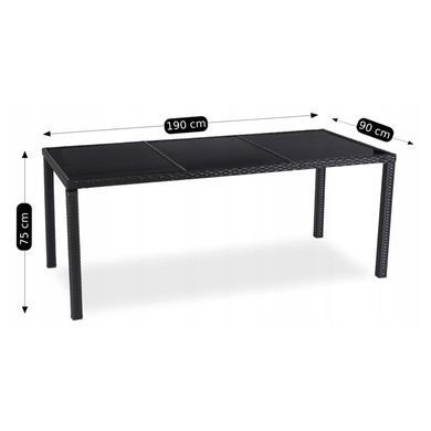 Комплект садових меблів MEBEL ELITE POMONA Чорний жива фотографія
