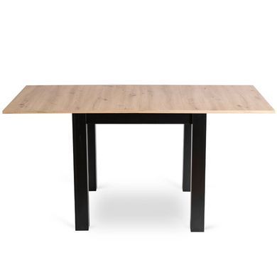 Комплект стол раскладной MEBEL ELITE MAX 80(160)х80 см Дуб Крафт Черный +4 стулья CHRIS Черный реальная фотография