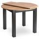 Комплект стола MEBEL ELITE HARRY 102(142)х102 см дуб Craft/черный, и 4 черных стульев PERU