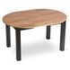 Комплект стола MEBEL ELITE HARRY 102(142)х102 см дуб Craft/черный, и 4 черных стульев PERU