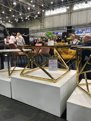 Журнальний столик LIAM Signal 60х60 Золотий жива фотографія