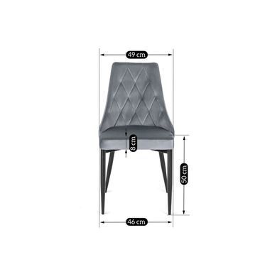 Комплект стол раскладной MEBEL ELITE EDWIN 120(160)х90 см Дуб золотой Черный +4 стула CORK Серый реальная фотография