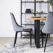 Комплект стол раскладной MEBEL ELITE EDWIN 120(160)х90 см Дуб золотой Черный +4 стула CORK Серый