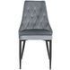 Комплект стол раскладной MEBEL ELITE EDWIN 120(160)х90 см Дуб золотой Черный +4 стула CORK Серый