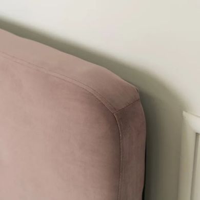 Ліжко оксамитове MEBEL ELITE MIKEL Velvet 120x200см Рожевий жива фотографія