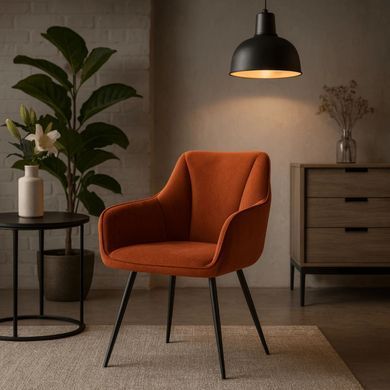 Стілець MEBEL ELITE NAWARA Рудий Букле жива фотографія