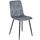 Комплект стол раскладной MEBEL ELITE CLARK 120(160)х80 см Черный +4 стулья ROBIN серый