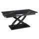 Комплект стол MEBEL ELITE IBIZA 160(240)х90 см, черный мрамор/черный, и 4 кремовых стула MUMBAI