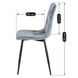 Комплект стол раскладной MEBEL ELITE CLARK 120(160)х80 см Черный +4 стулья ROBIN серый