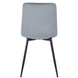 Комплект стол раскладной MEBEL ELITE CLARK 120(160)х80 см Черный +4 стулья ROBIN серый
