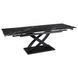 Комплект стол MEBEL ELITE IBIZA 160(240)х90 см, черный мрамор/черный, и 4 кремовых стула MUMBAI
