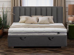 Кровать Marani Velvet Signal 160x200 Серый реальная фотография