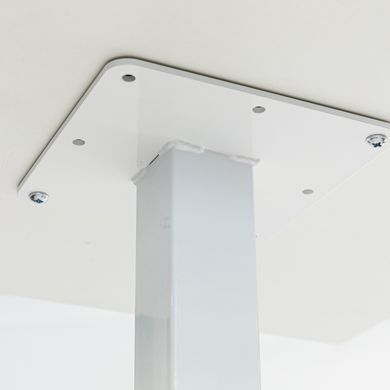 Стол Tetra light bar Lovko 60 х 60 белый металл/белый ДСП (текстура)