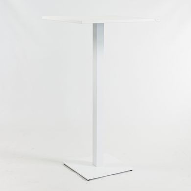 Стол Tetra light bar Lovko 60 х 60 белый металл/белый ДСП (текстура)