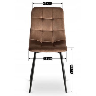 Комплект стіл MEBEL ELITE LAUREN 90х90 см дубовий/чорний, та 4 стільців PERU коричневого кольору жива фотографія
