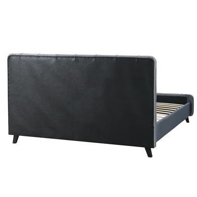 Кровать двуспальная бархатная MEBEL ELITE LINO Velvet 160x200 см Серый реальная фотография