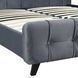Кровать двуспальная бархатная MEBEL ELITE LINO Velvet 160x200 см Серый