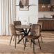 Комплект стіл MEBEL ELITE LAUREN 90х90 см дубовий/чорний, та 4 стільців PERU коричневого кольору