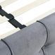 Кровать двуспальная бархатная MEBEL ELITE LINO Velvet 160x200 см Серый