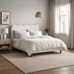 Ліжко двоспальне MEBEL ELITE IZMIR 160x200 см Кремовий жива фотографія