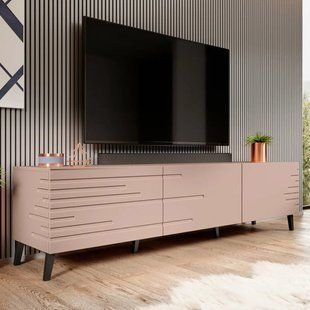 ТВ Тумба NOVA RTV Cama 186 Рожевий Мат жива фотографія