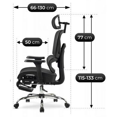 Стул офисный поворотный MEBEL ELITE KAIR Черный реальная фотография