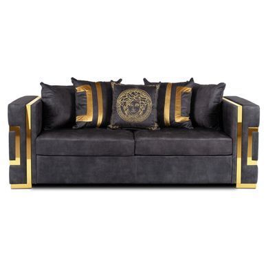 Диван MEBEL ELITE PALLAZO 3S Чорний