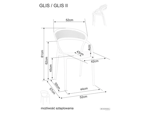 Стул GLIS Signal Черный реальная фотография