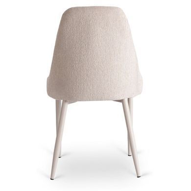 Комплект стіл MEBEL ELITE LUIGI 160(240)х90 см білий мармур/кашемір, та 4 кремових стільців TORINO жива фотографія
