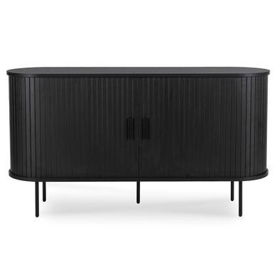 Комод MEBEL ELITE TRISH 140 Черный реальная фотография